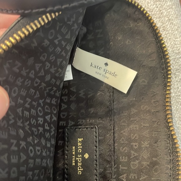 Kate Spade crossbody purse, black and cream checkered - Picture 5 of 7